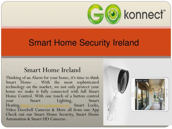Smart Home Security System Ireland