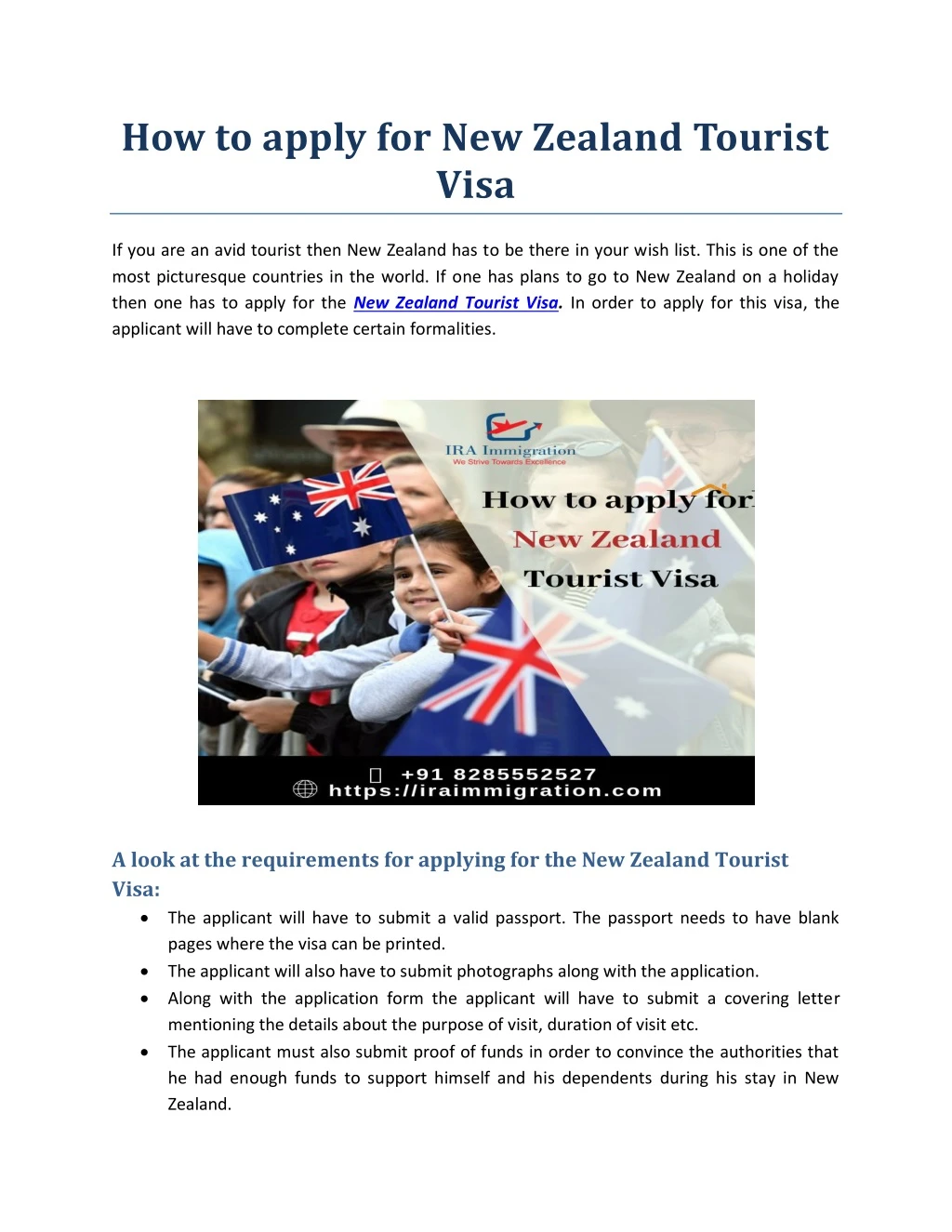 how to apply for new zealand tourist visa