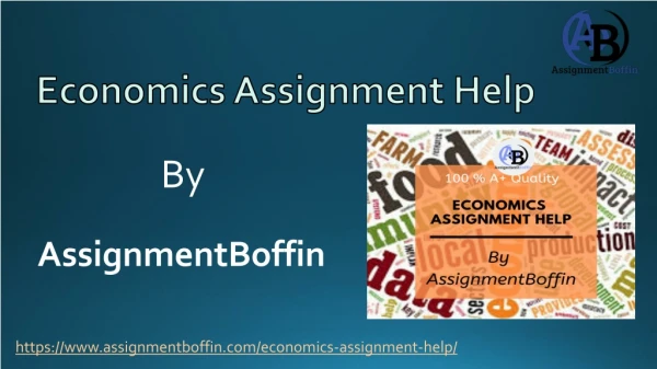 Economics Assignment Help by AssignmentBoffin