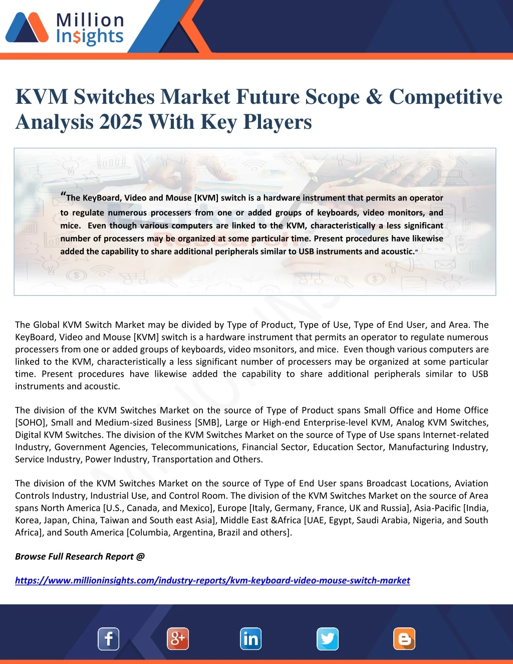 kvm switches market future scope competitive