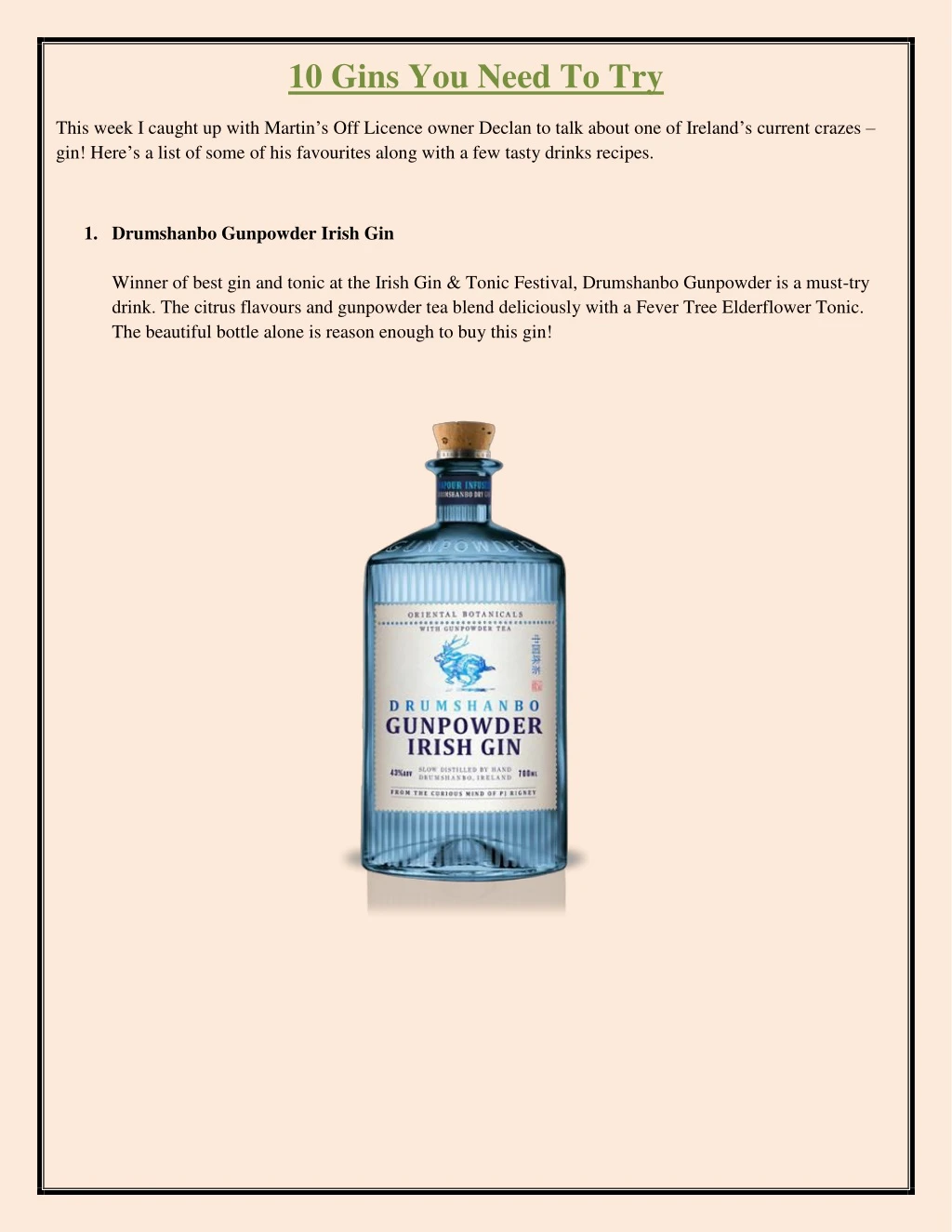 10 gins you need to try