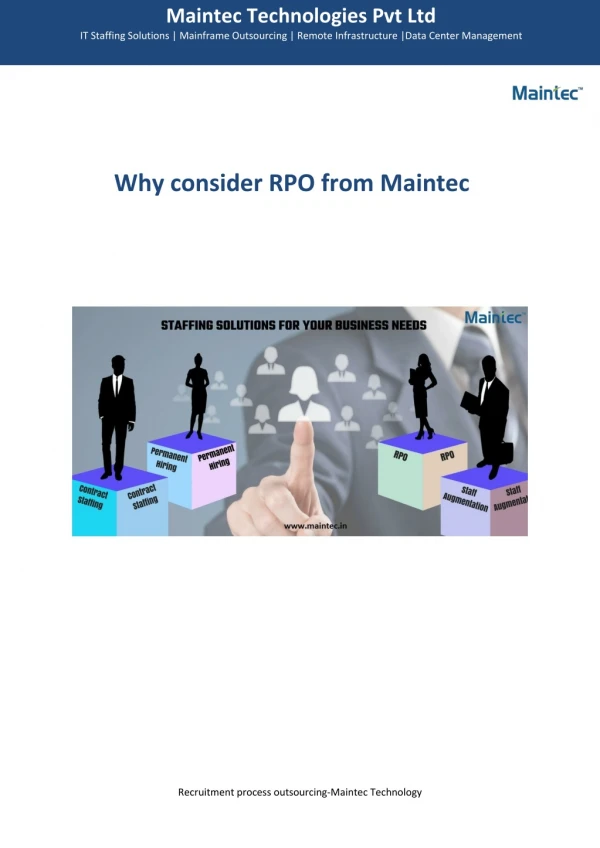 Why consider RPO from Maintec