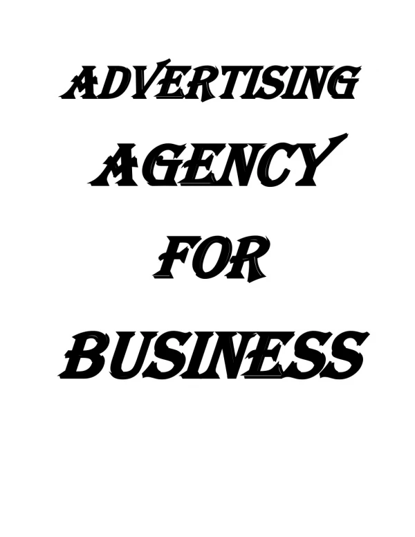 Hiring Advertising Agency for Business