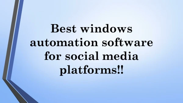 Windows Automation Software!!