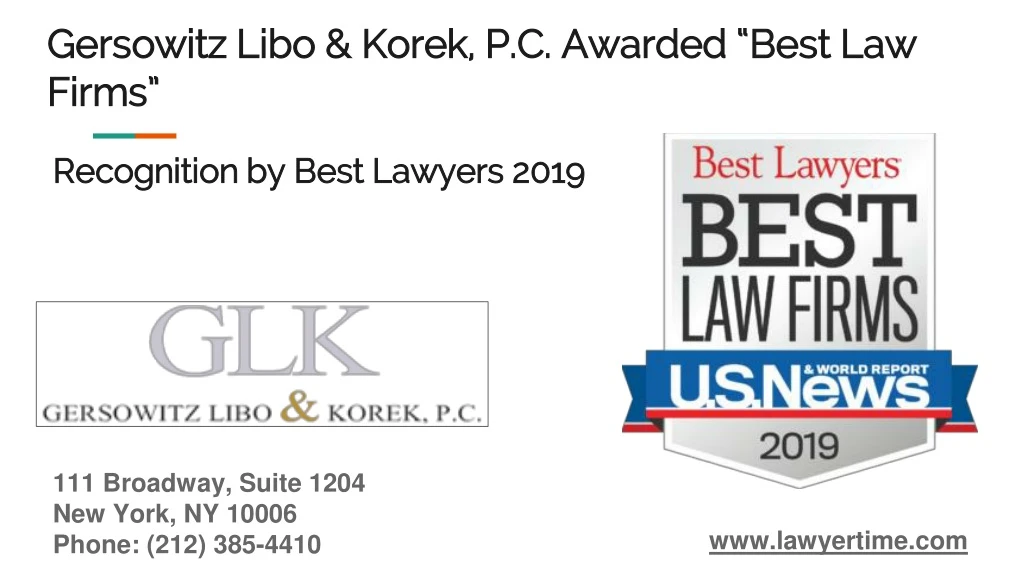 gersowitz libo korek p c awarded best law firms