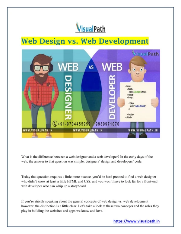 Web Design vs. Web Development | Full Stack Training