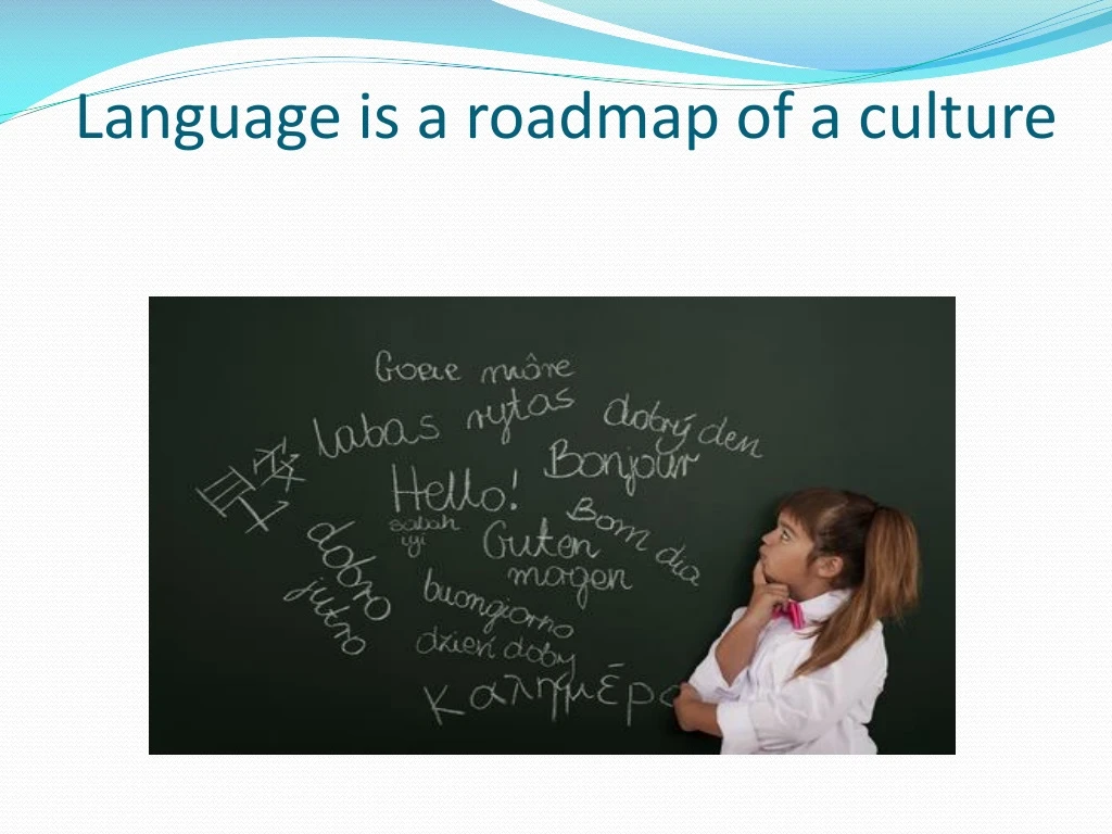 language is a roadmap of a culture