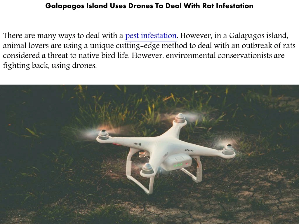 galapagos island uses drones to deal with