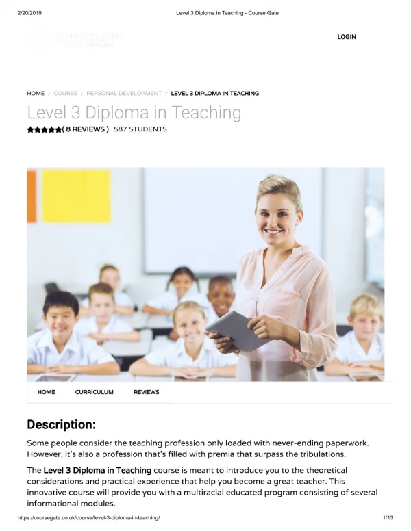 Level 3 Diploma in Teaching - Course Gate