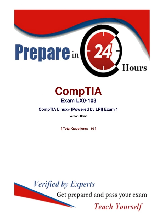 CompTIA LX0-103 Exam Dumps with PDF Download | Realexamdumps.com