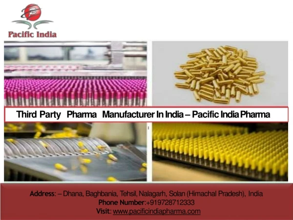 Pacific India- Third party pharma manufacturer