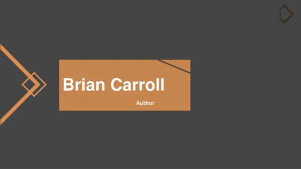 Brian Carroll - Visiting Associate Professor at Moravian College