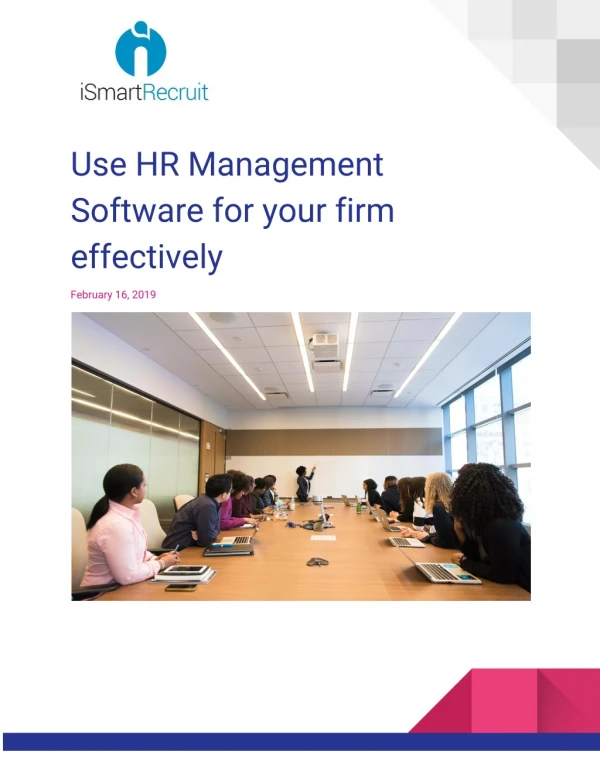 Use HR Management Software for your firm effectively