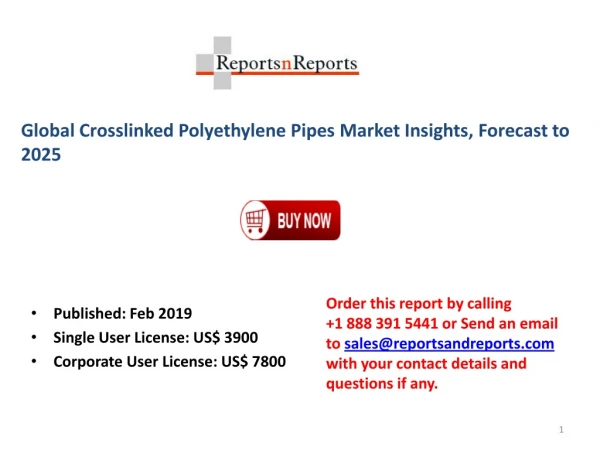 Global Crosslinked Polyethylene Pipes Market Industry Sales, Revenue, Gross Margin, Market Share, by Regions 2019-2025