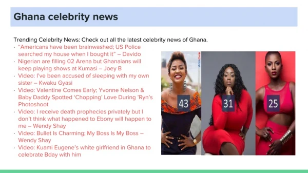 Ghana celebrity news