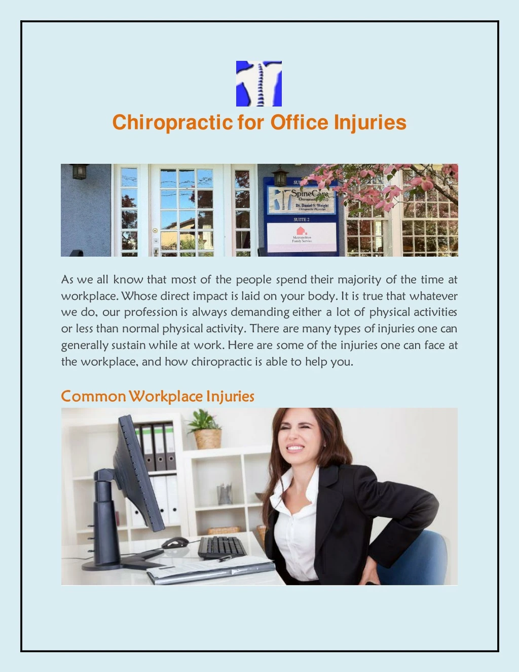 chiropractic for office injuries