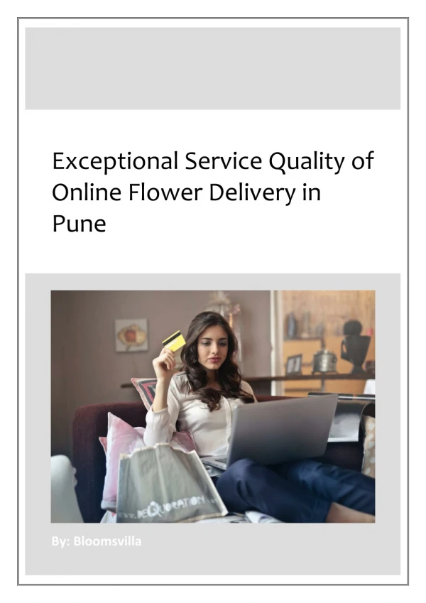Exceptional Service Quality of Online Flower Delivery in Pune