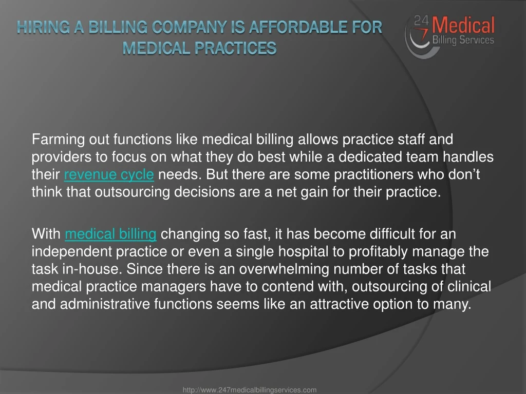 hiring a billing company is affordable for medical practices