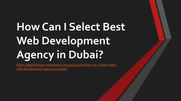 How To Select Best Web Development Agency in Dubai?