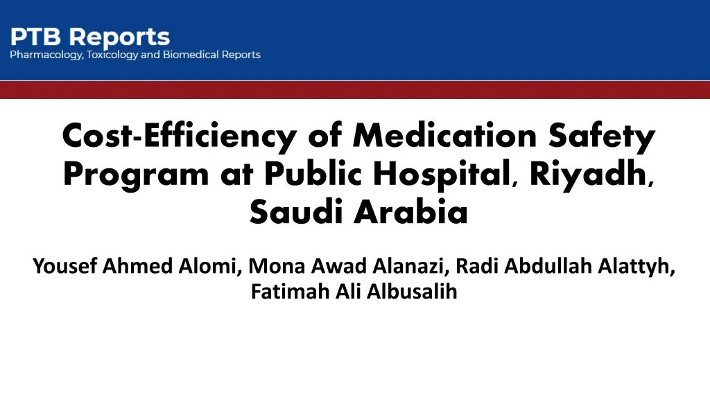 cost efficiency of medication safety program at public hospital riyadh saudi arabia