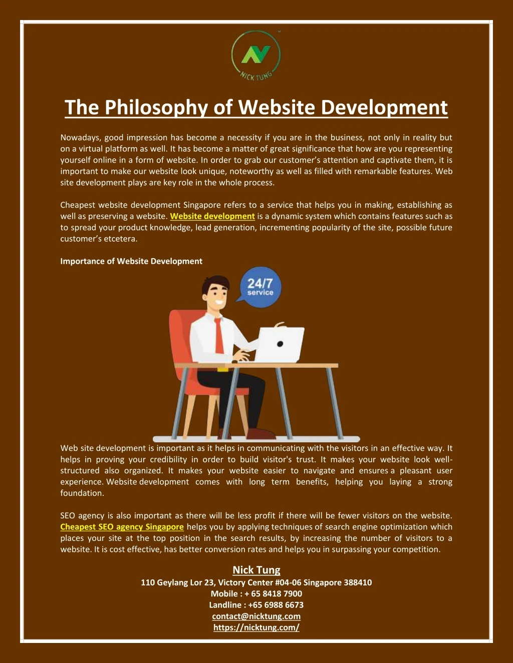 the philosophy of website development
