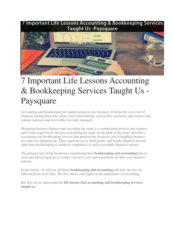 7 important life lessons accounting bookkeeping