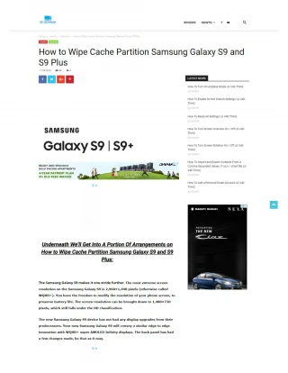 samsung s9 wipe cache partition