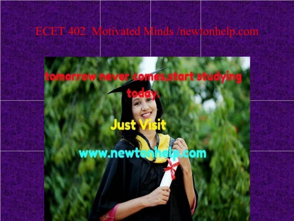 ecet 402 motivated minds newtonhelp com