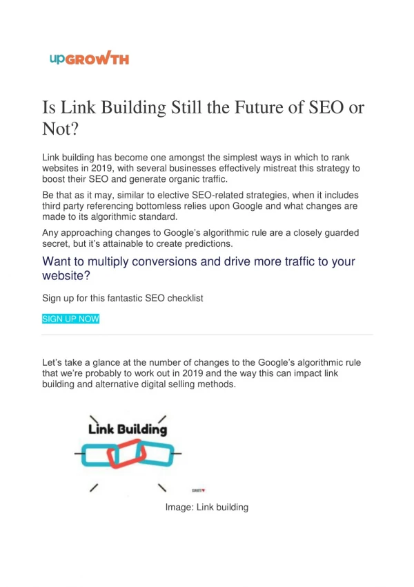 Is Link Building Still the Future of SEO or Not?