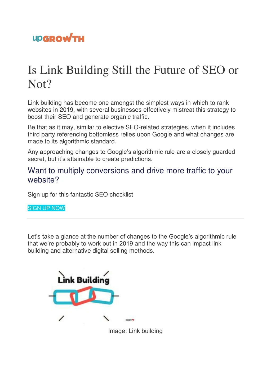 is link building still the future of seo or not