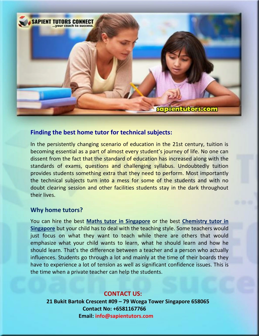 finding the best home tutor for technical subjects