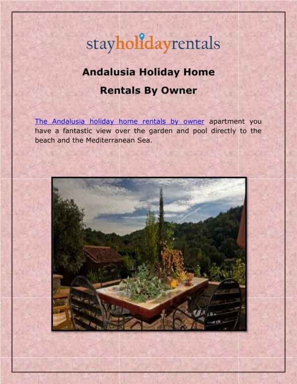 Andalusia holiday home rentals by owner
