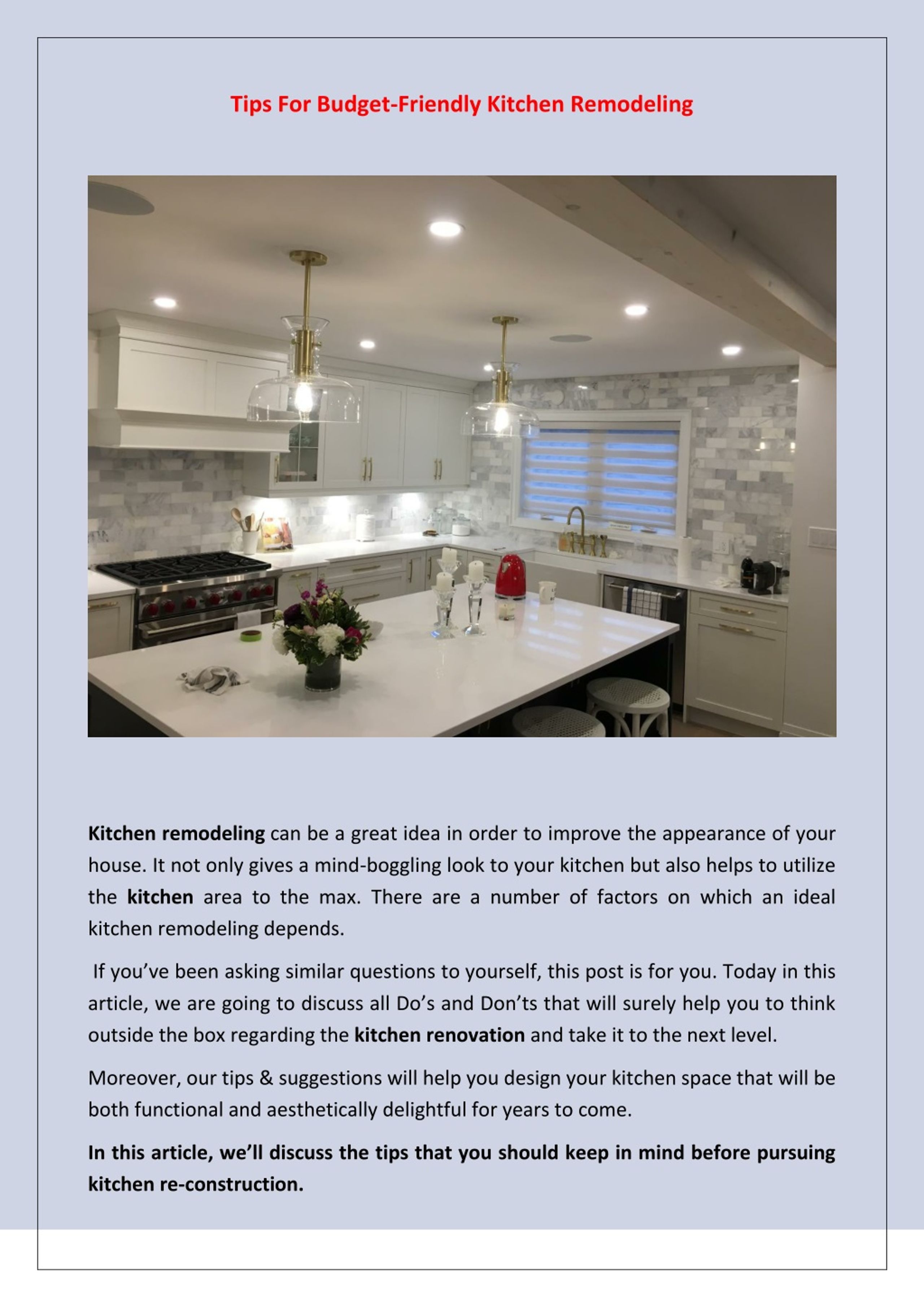 PPT - Tips For Budget-Friendly Kitchen Remodeling PowerPoint ...