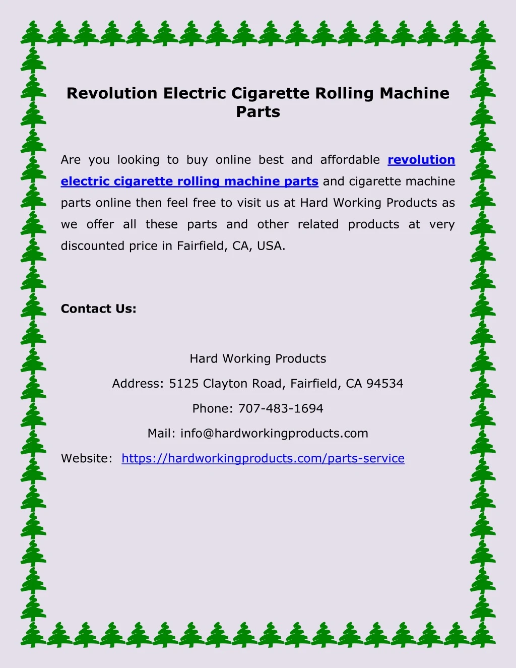 revolution electric cigarette rolling machine