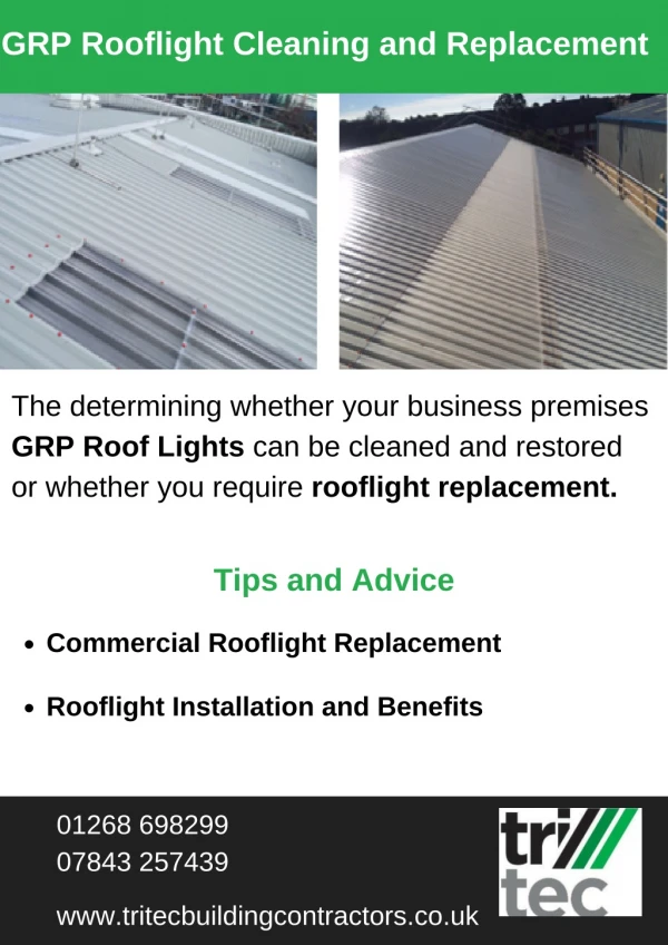 GRP Rooflight Cleaning Replacement