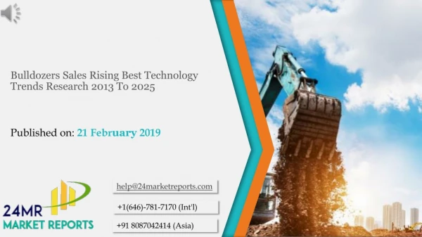 Bulldozers Sales Rising Best Technology Trends Research 2018 To 2025