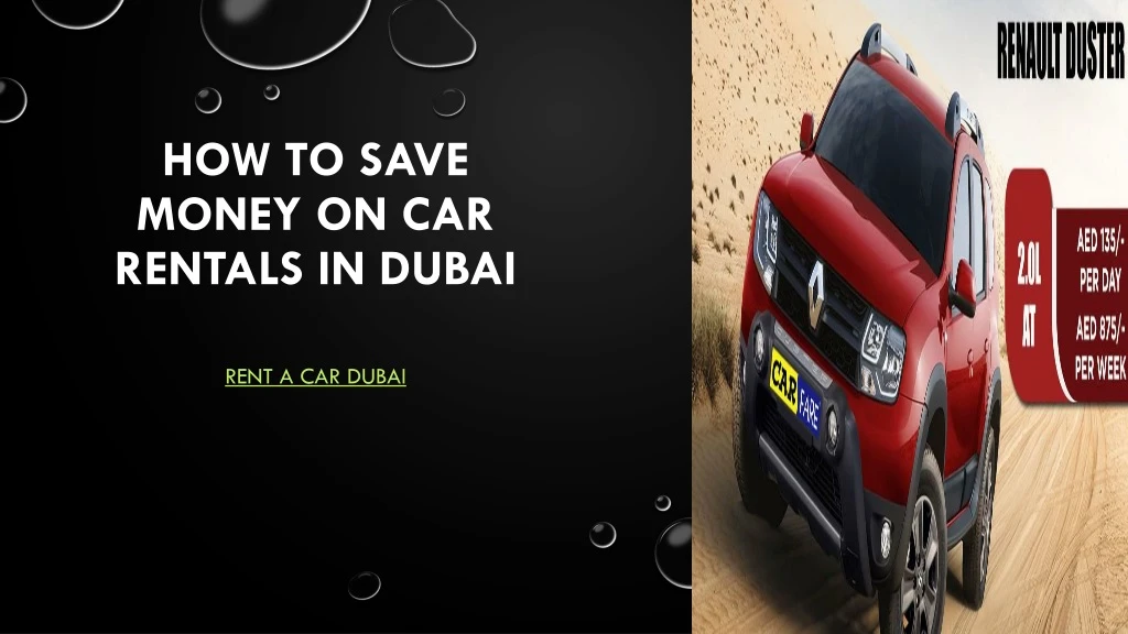 how to save money on car rentals in dubai