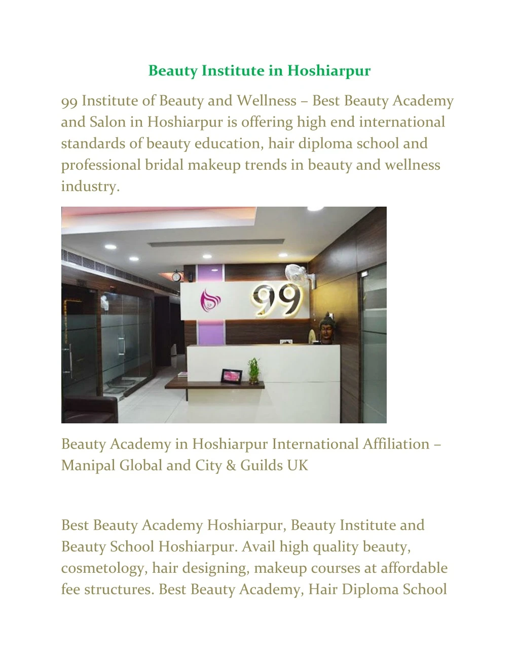 beauty institute in hoshiarpur