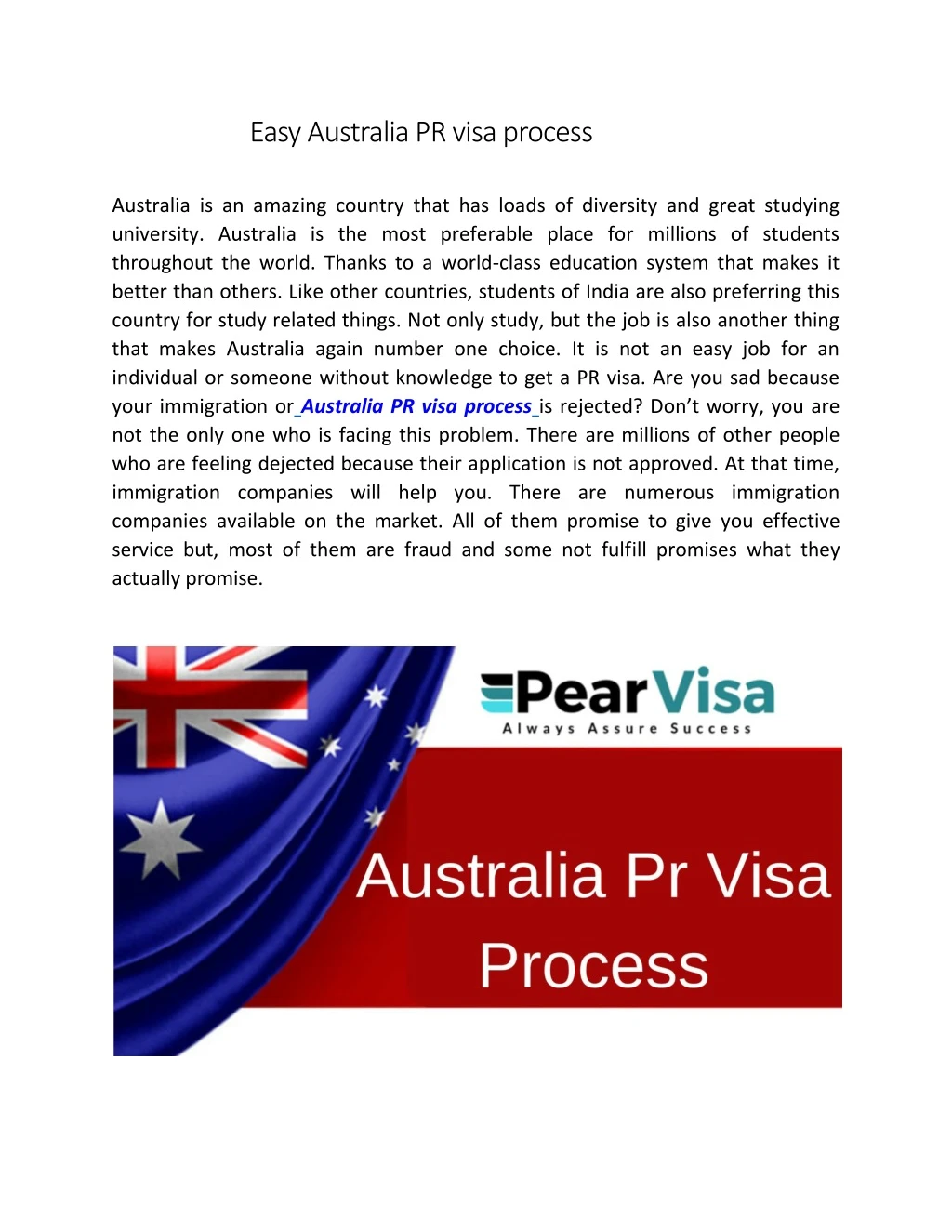 easy australia pr visa process