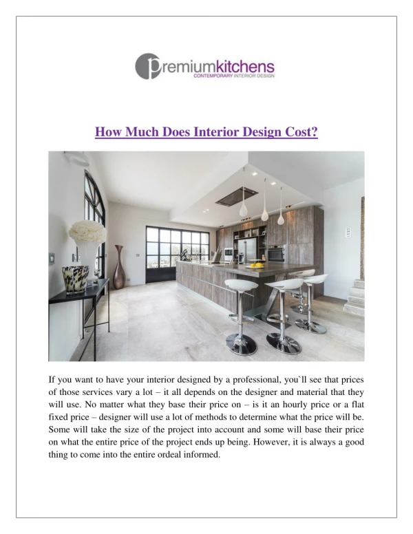 How Much Does Interior Design Cost?
