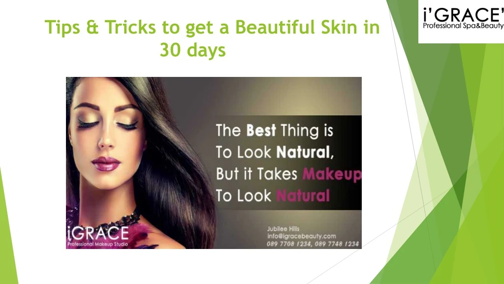 tips tricks to get a beautiful skin in 30 days
