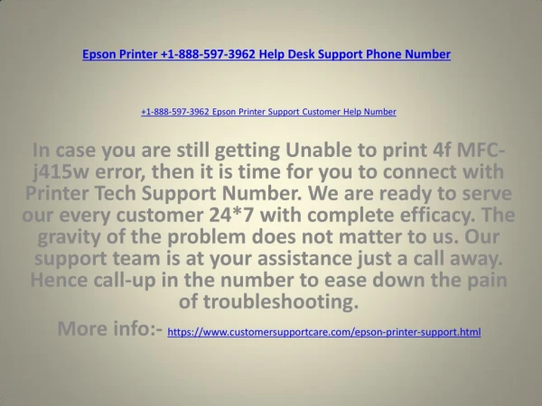 Epson Printer 1-888-597-3962 Help Desk Support Phone Number