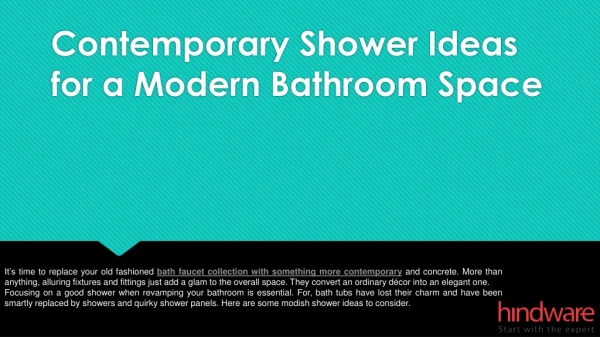 Contemporary Shower Ideas for a Modern Bathroom Space