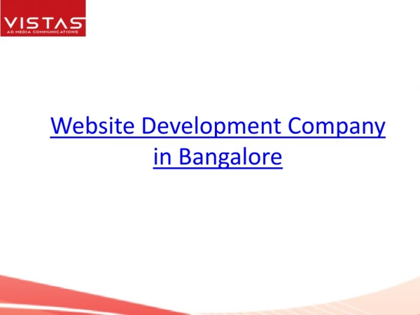 Website Development Company in Bangalore-Vista Ad Media
