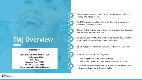 TMJ OVERVIEW