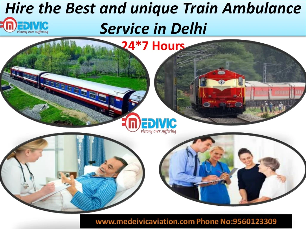 hire the best and unique train ambulance service