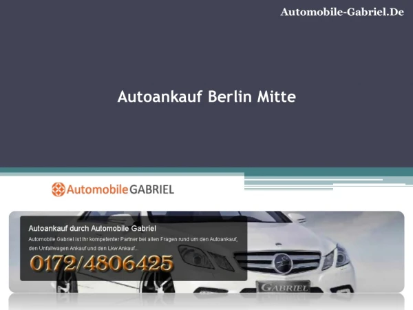 Autoankauf Berlin Mitte - Automobile Gabriel