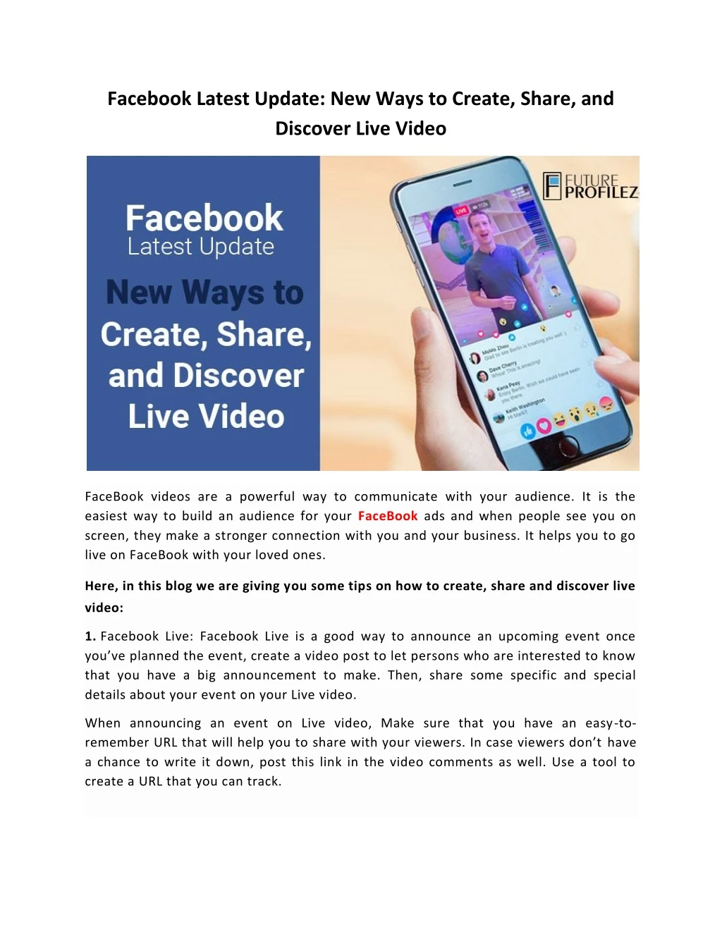 facebook latest update new ways to create share
