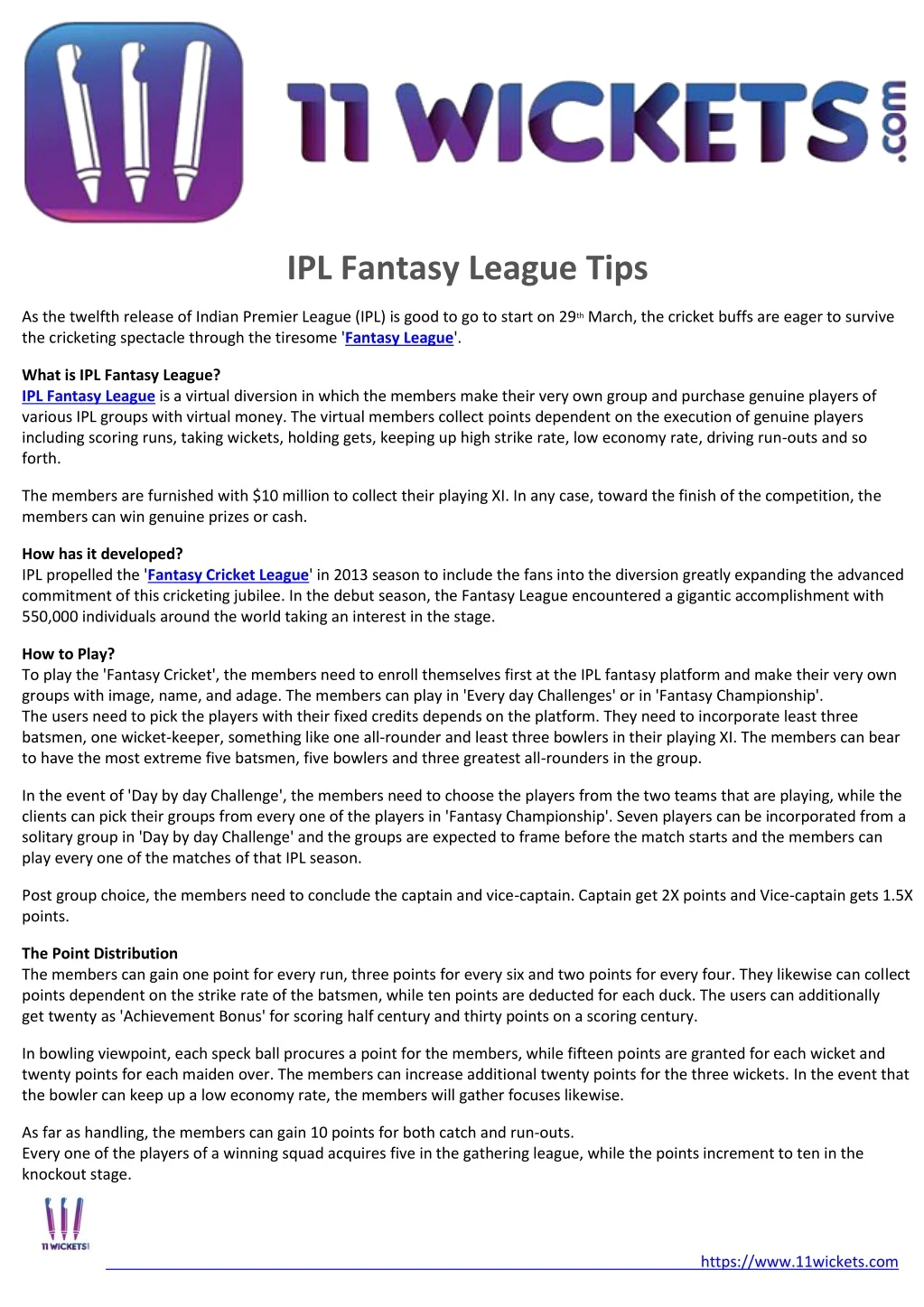 ipl fantasy league tips