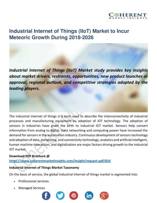 Industrial Internet of Things (IIoT) Market is Expected to Gain Popularity Across the Globe by 2026